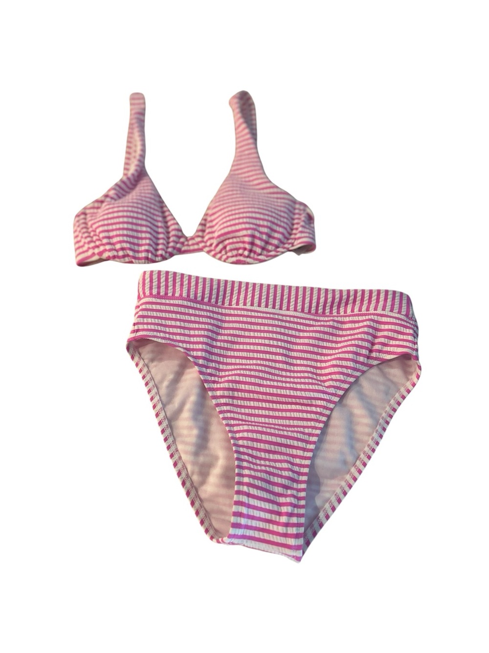 Splendid  Striped Pink and White Bikini Set 🆕
